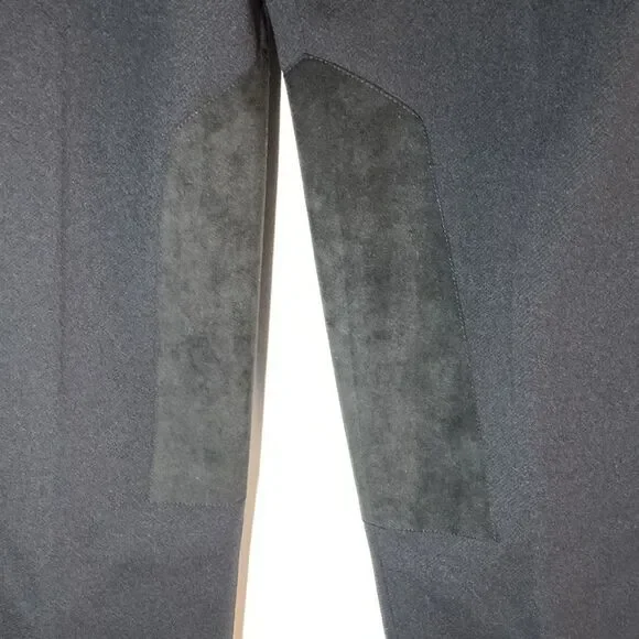 St. John Sport Women Size 10 Black Straight Leg Equestrian Patch Flat Front Pant - Picture 5 of 14